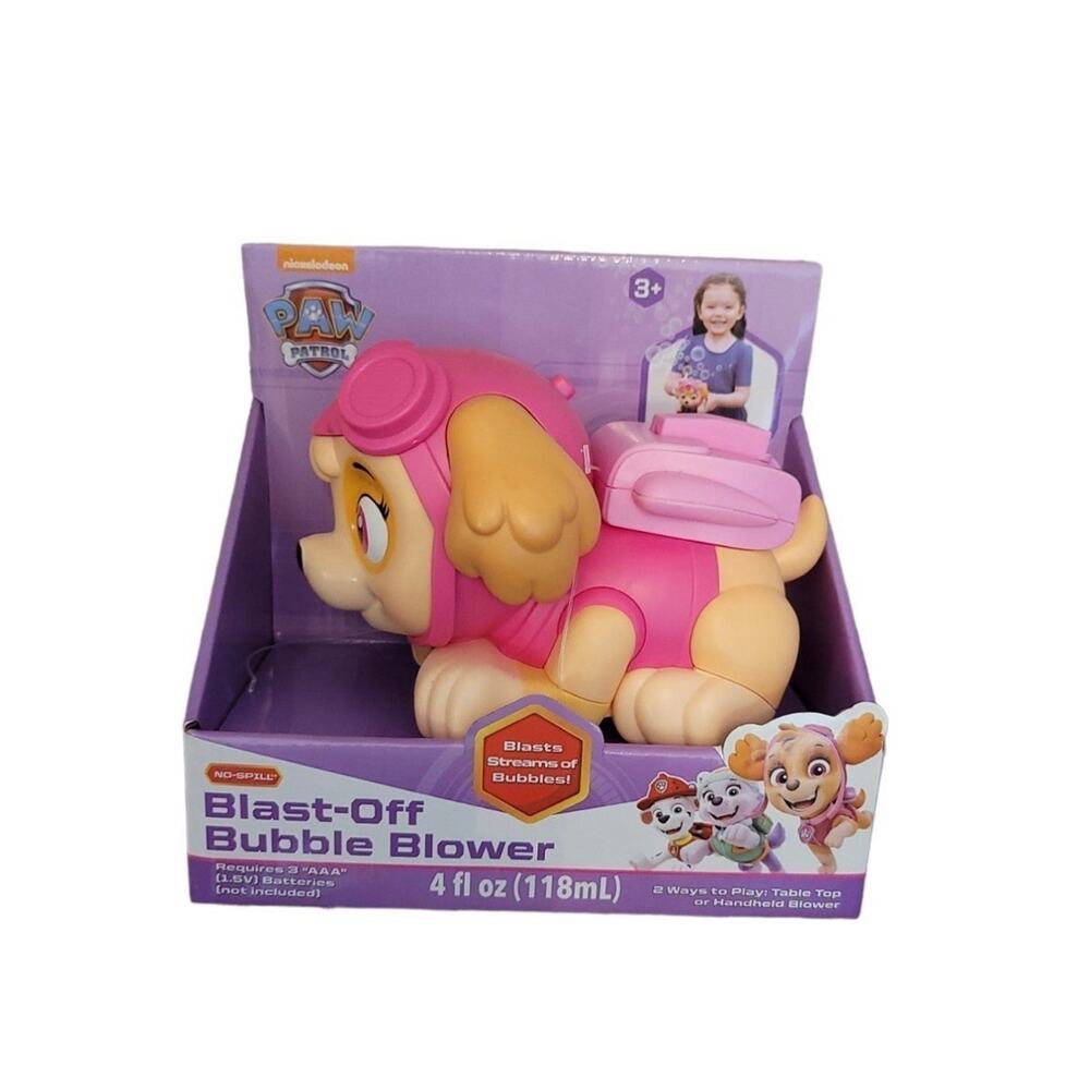 Skye Paw Patrol Blast Off Bubble Machine Toy New in box Skye